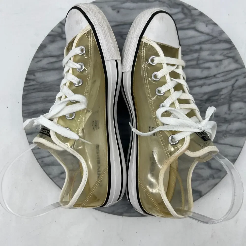 Converse Shoes Womens 8 Clear Plastic Sneakers Chucks All Star Lace Up 148633C - Picture 6 of 12